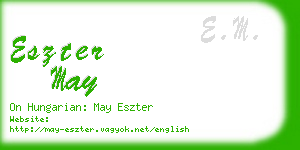 eszter may business card